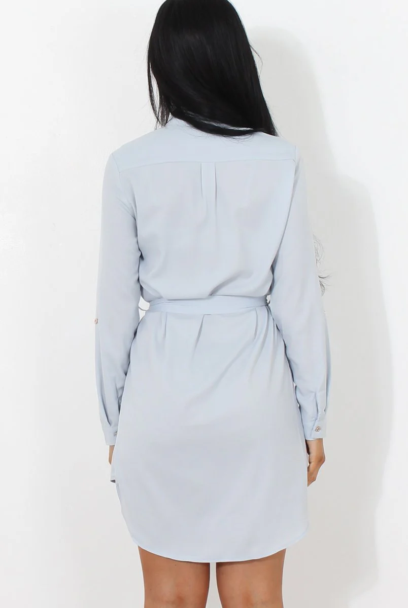 Archer Blue Shirt Dress - Image 4