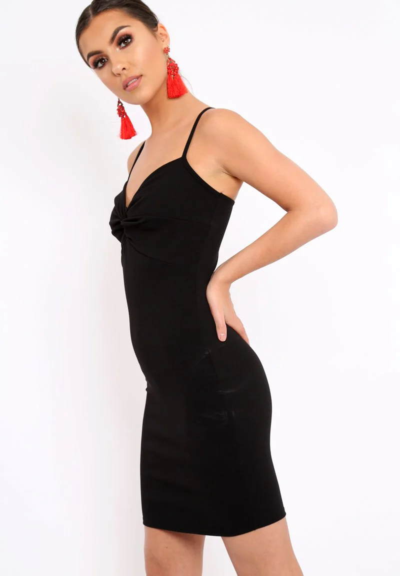 Black Bodycon Dress - Alizae - Image 3