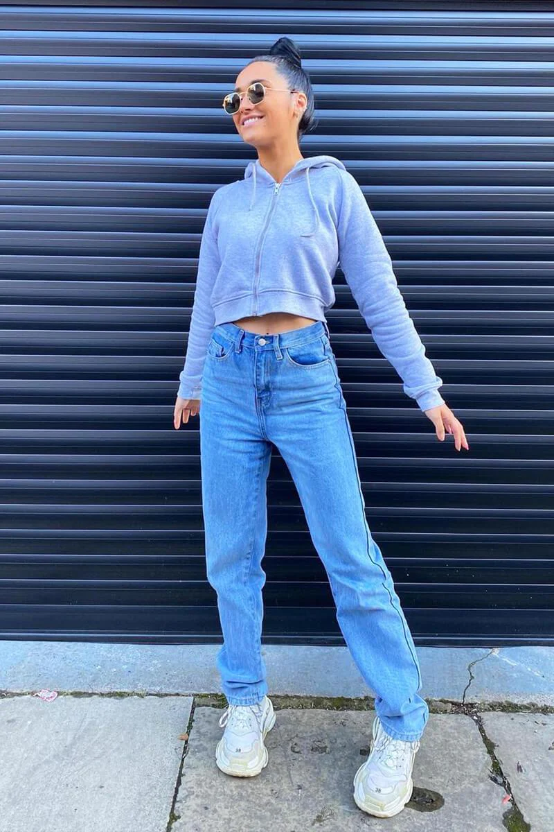 Blue Denim Extra Long Straight Leg Jeans - Blaise - Image 13