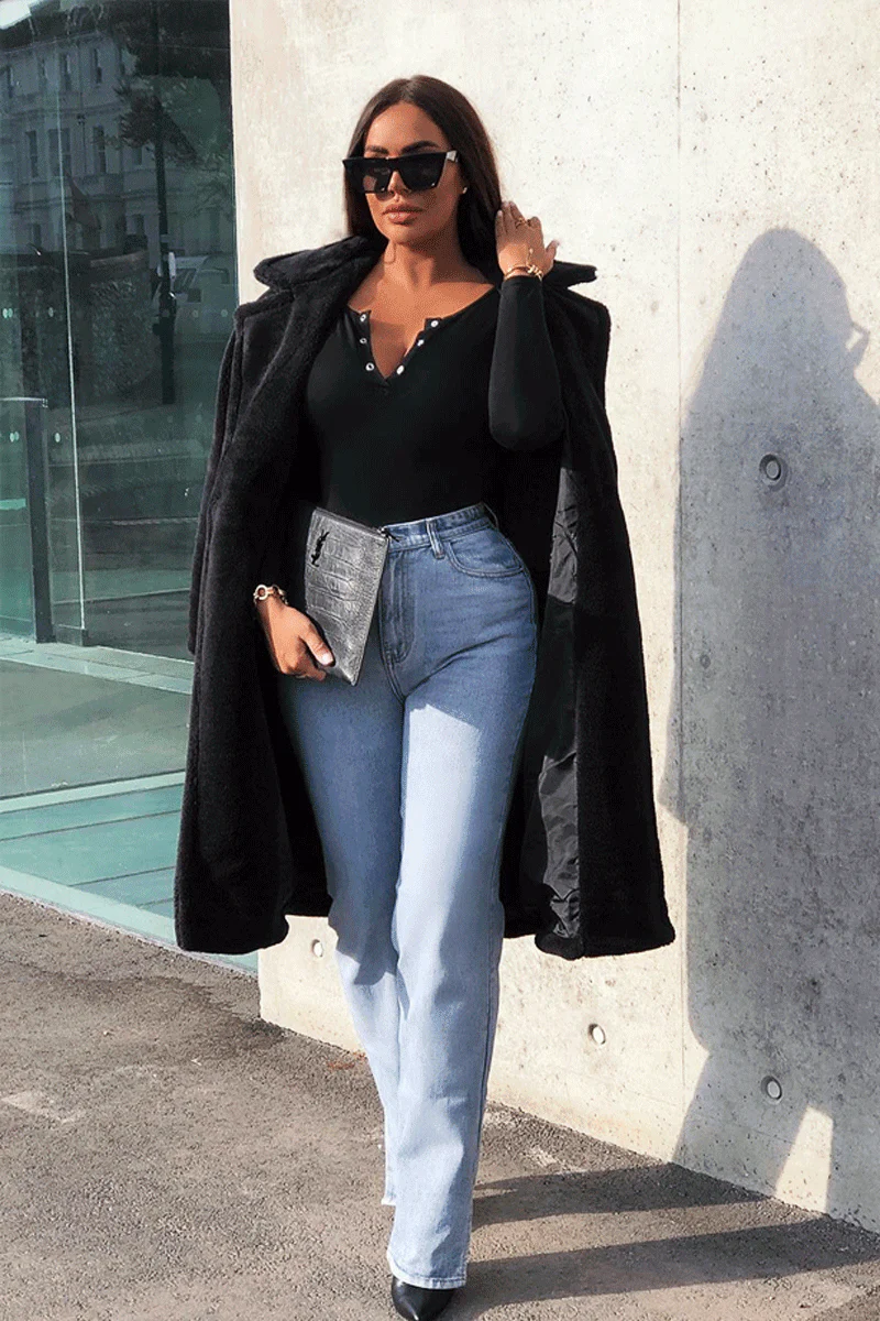 Blue Denim Extra Long Straight Leg Jeans - Blaise - Image 8